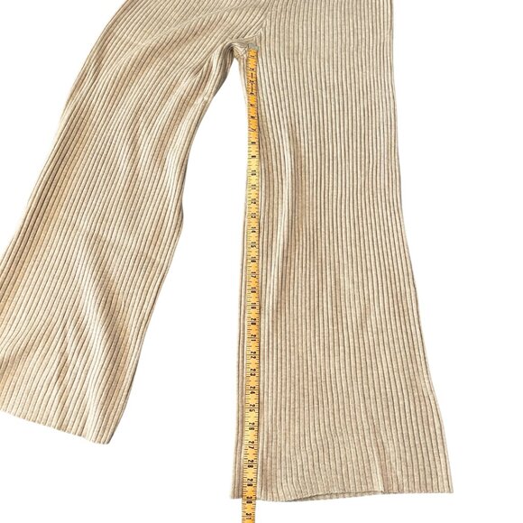 The Drop NWT Wide Leg Ribbed Sweater Pants Womens Size M Knit Stretch Soft Cozy - Picture 9 of 10